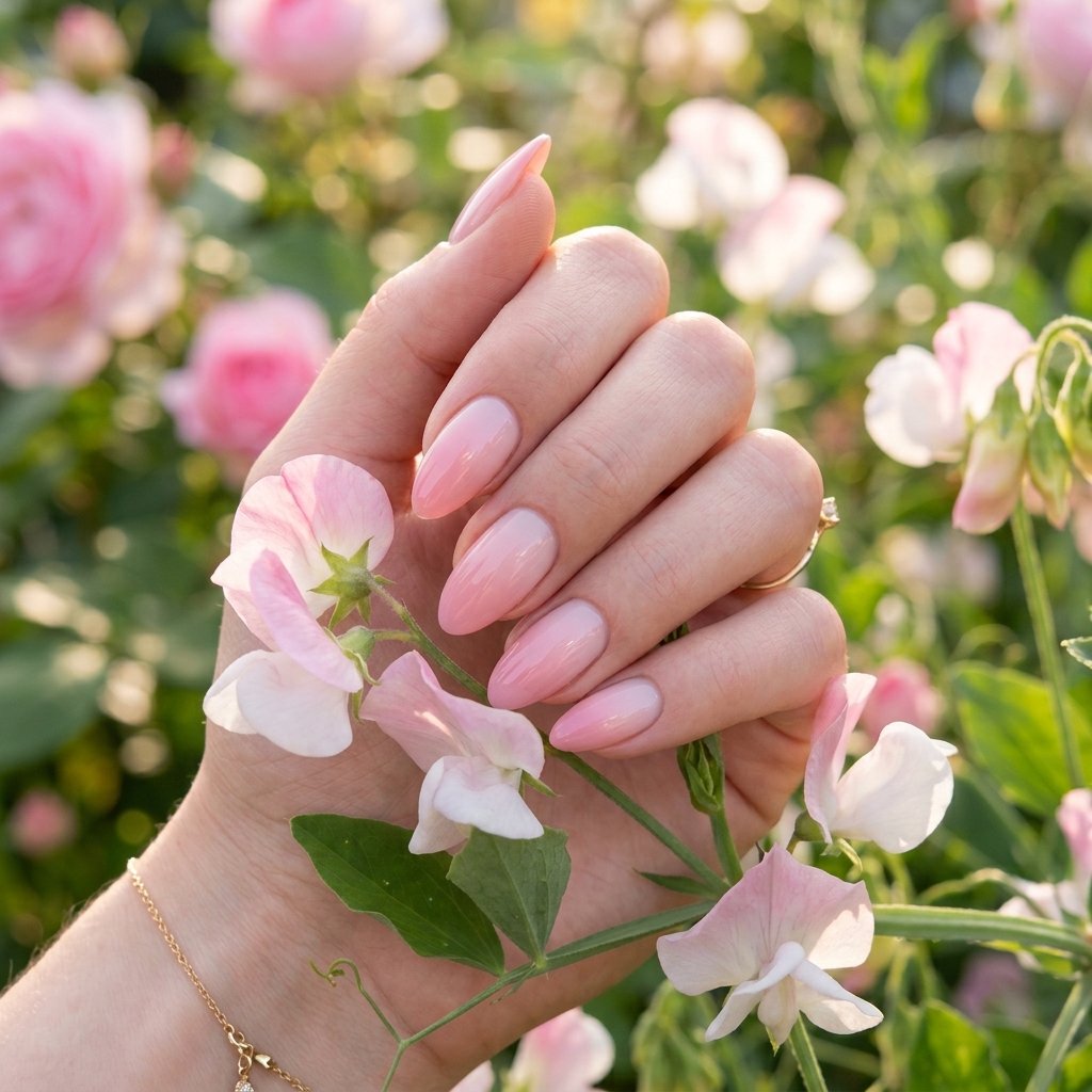 Soft Ombre Pink Nails