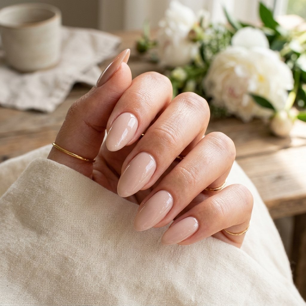 Barely There Beige Pink Nails