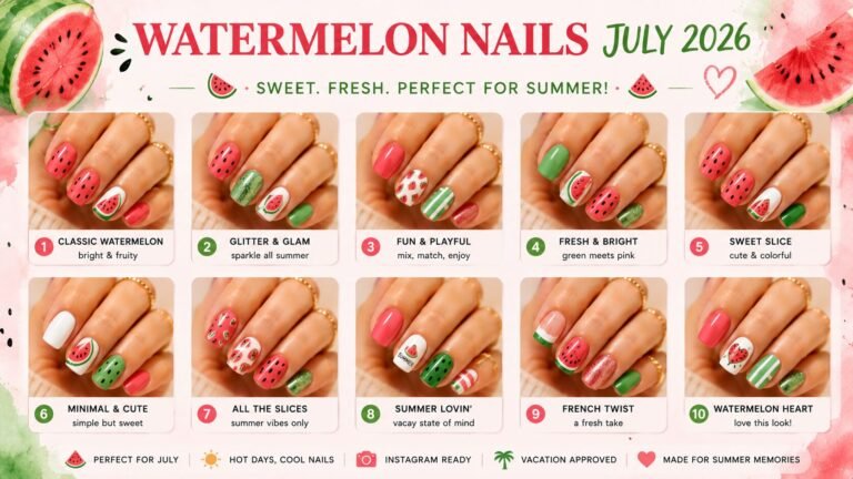 Watermelon Nails July 2026