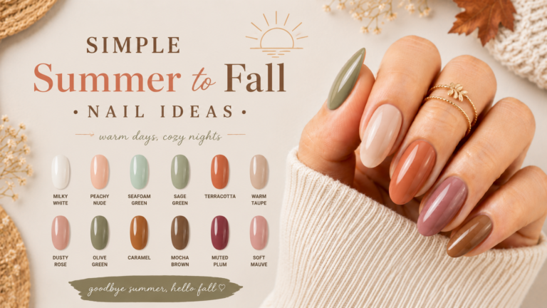 Simple Summer to Fall Nails