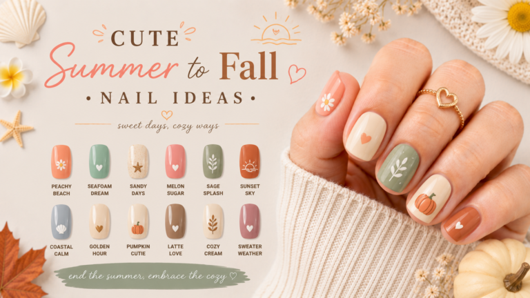 Cute Summer to Fall Nails