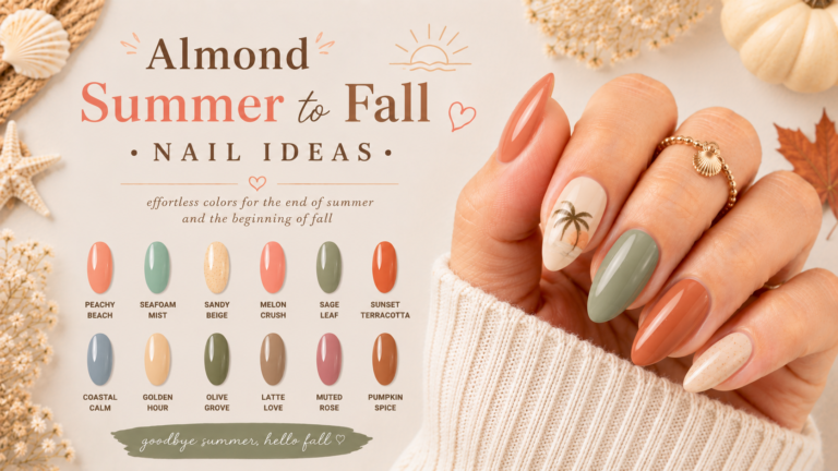Almond Summer to Fall Nails