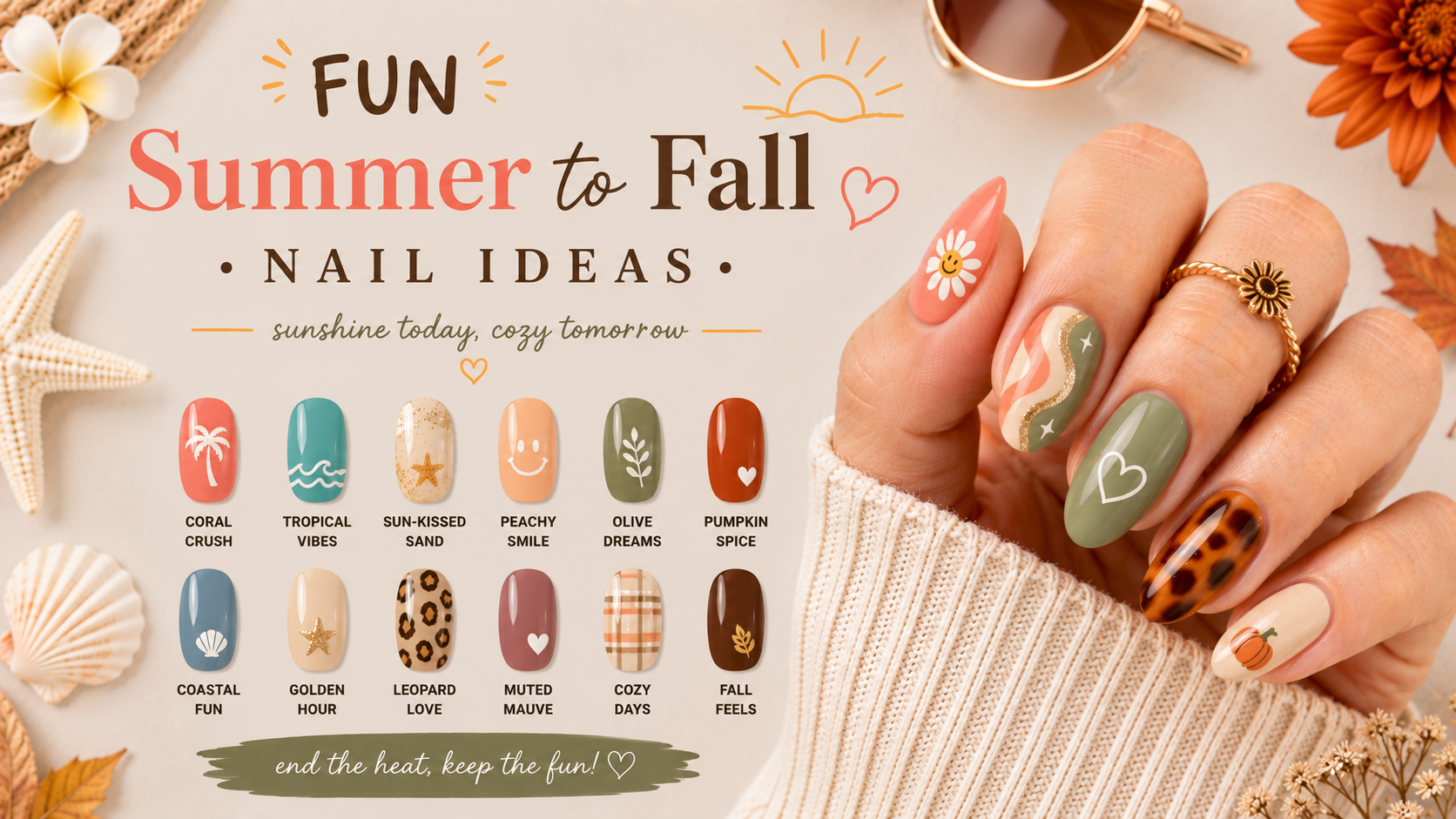 Fun Summer to Fall Nails