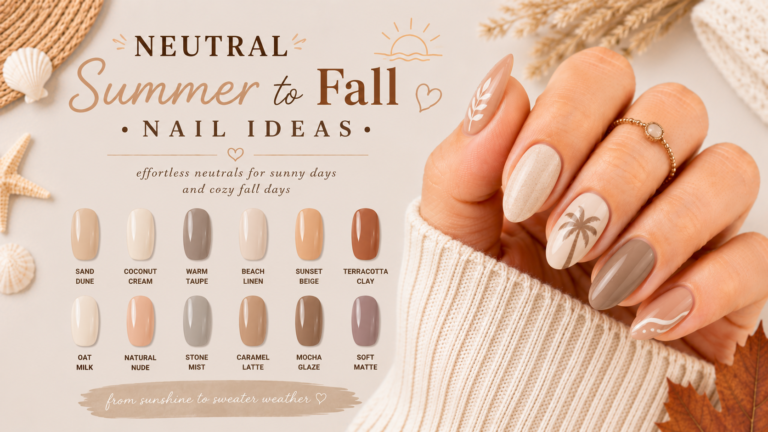 Neutral Summer to Fall Nails
