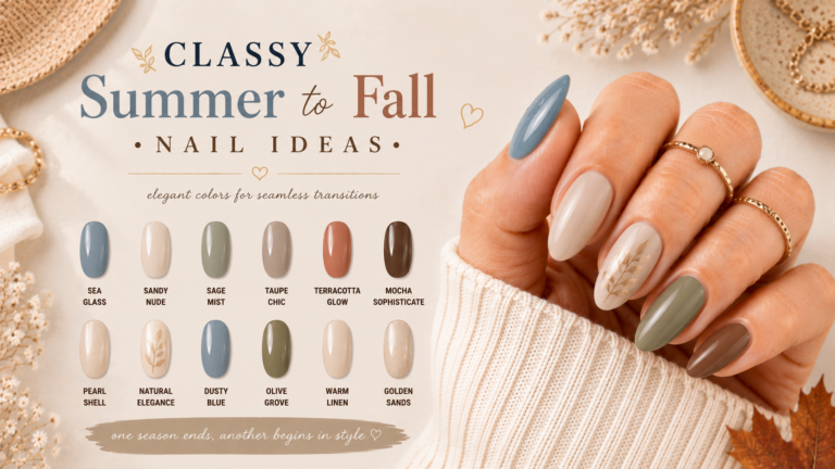 Classy Summer to Fall Nails