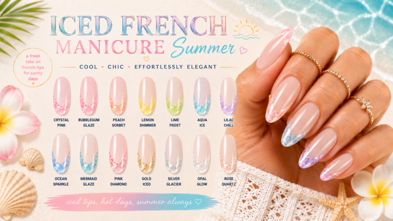 Iced French Manicure Summer