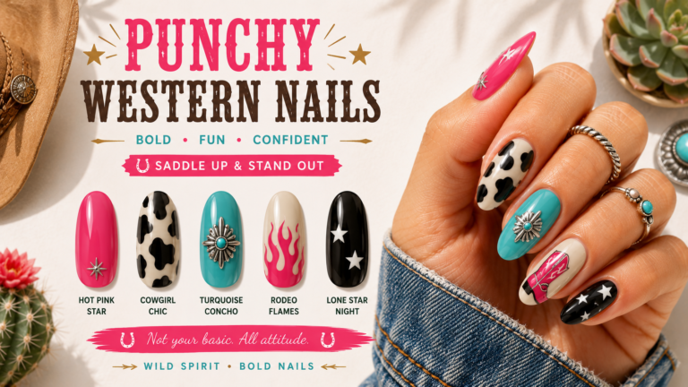 Punchy Western Nails