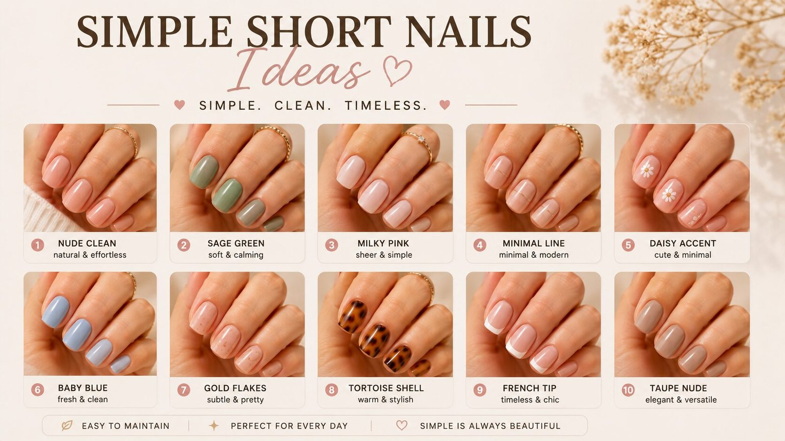 Simple Short Nails Ideas