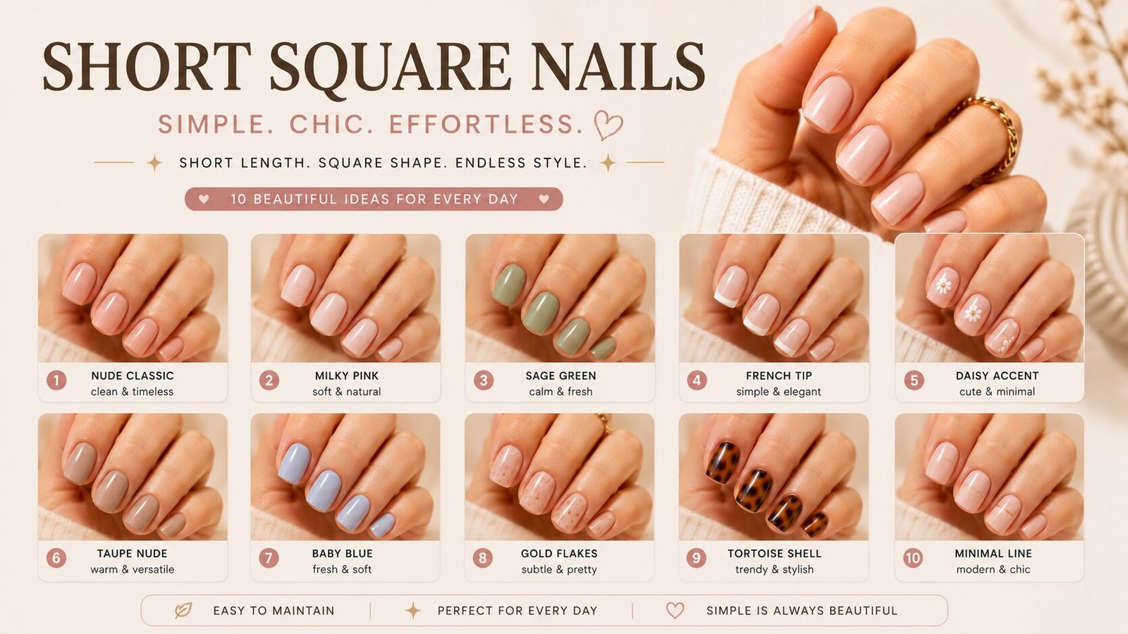 Short Nails Square