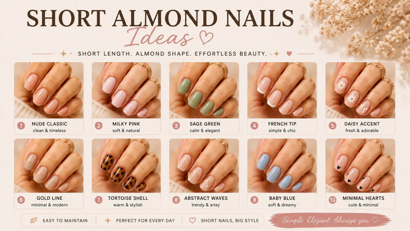 Short Nails Almond