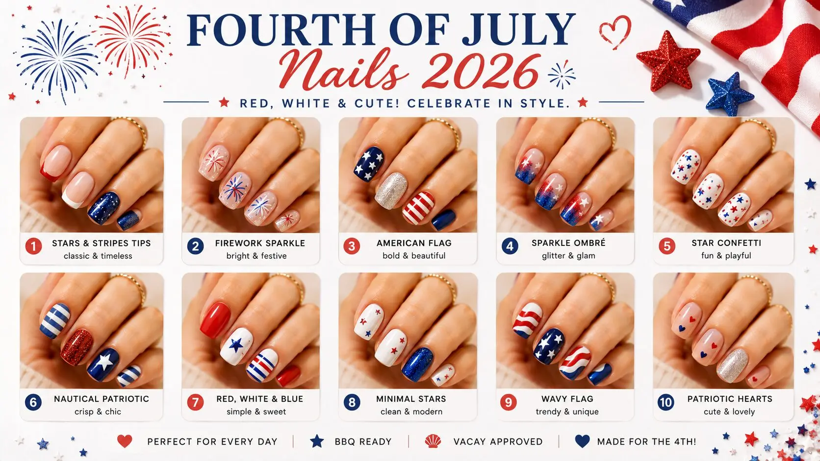 Fourth of July Nails 2026