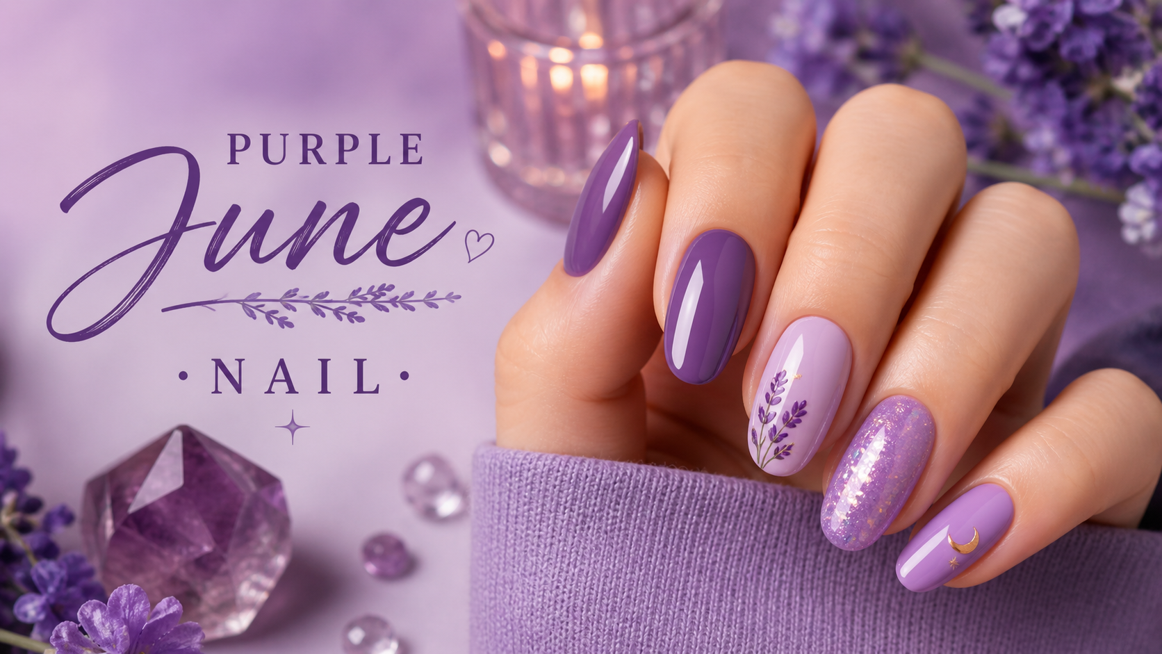 Purple June Nail ideas