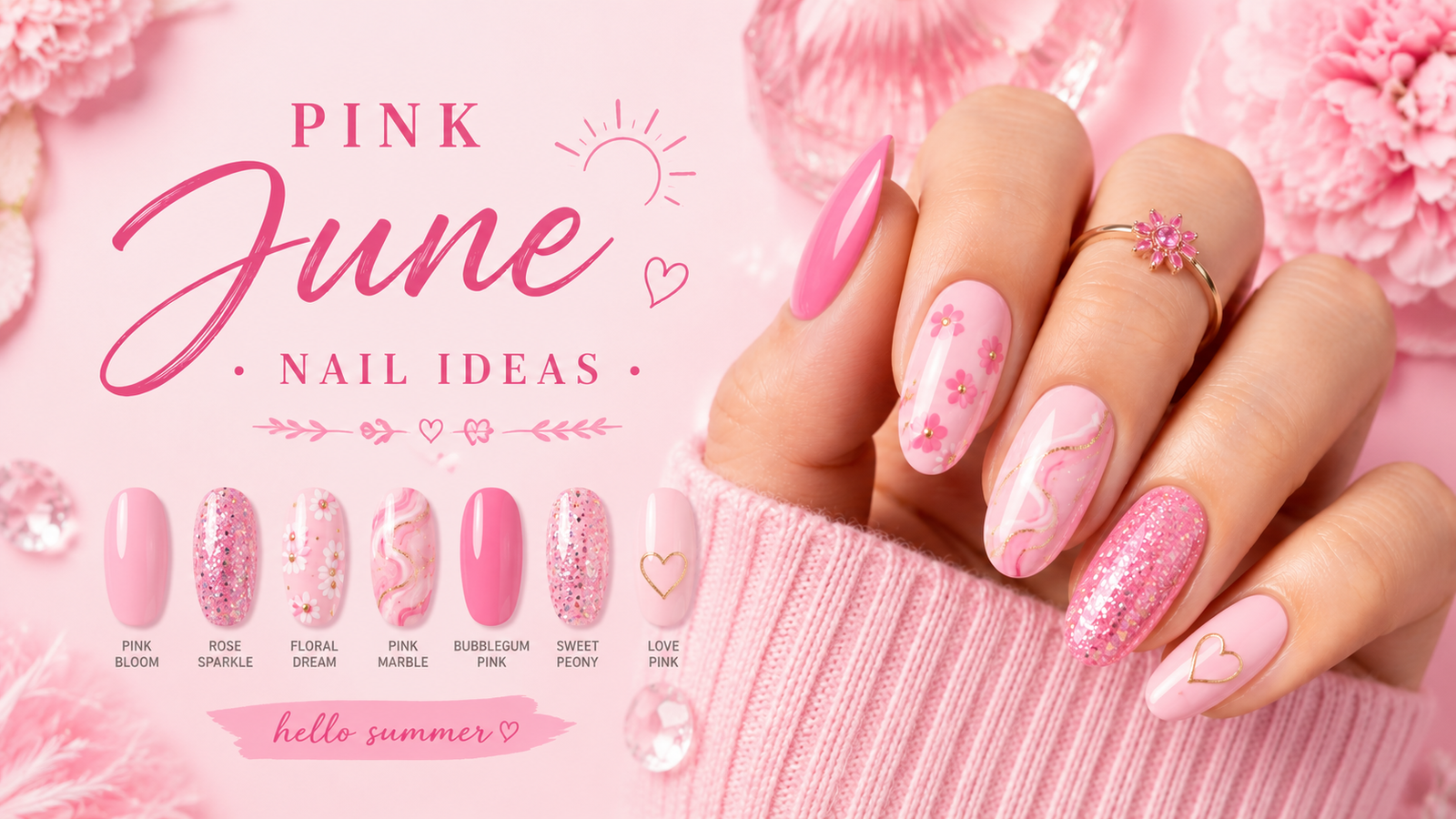 Pink June Nail Ideas