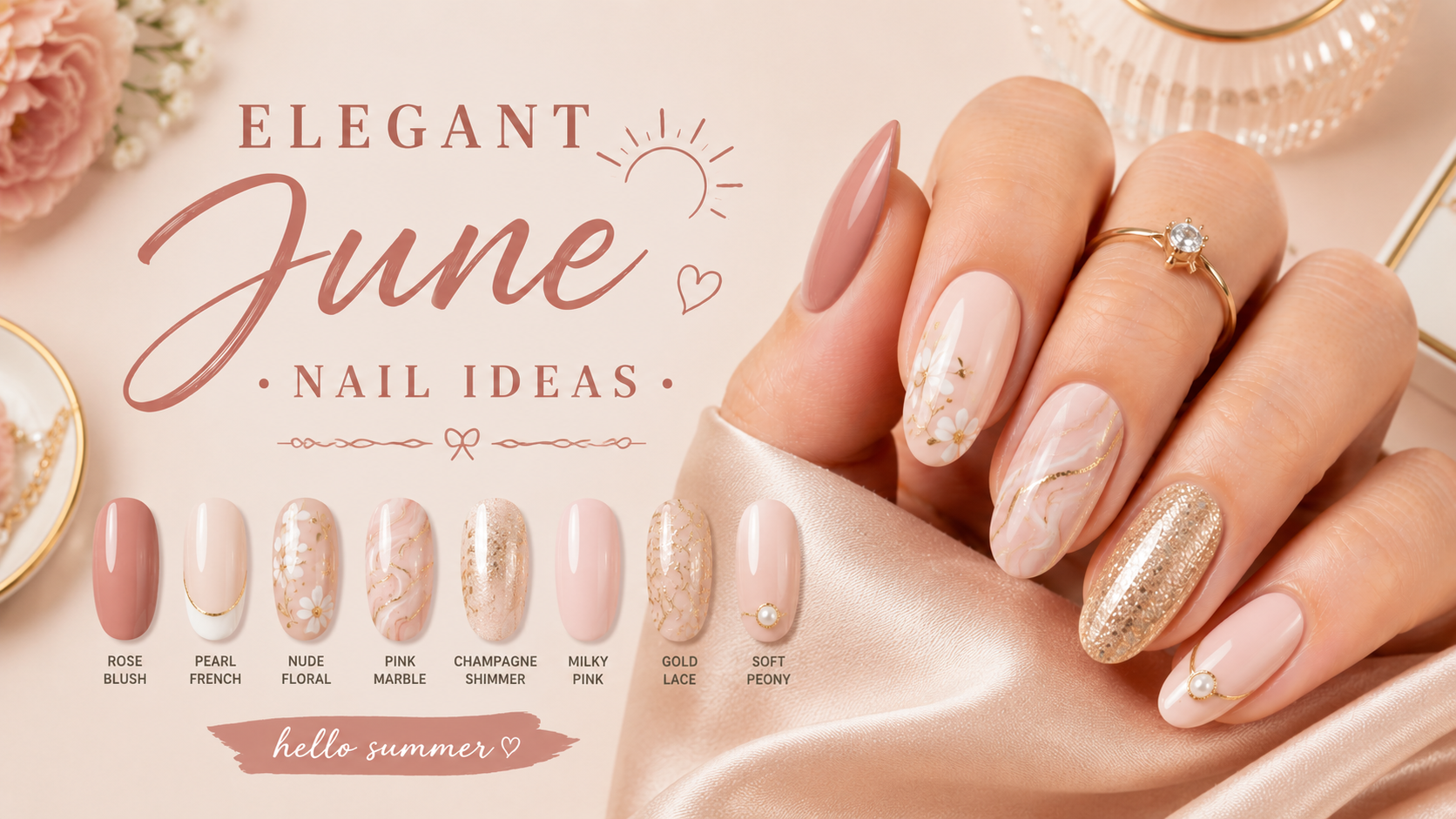 Elegant June Nail Ideas