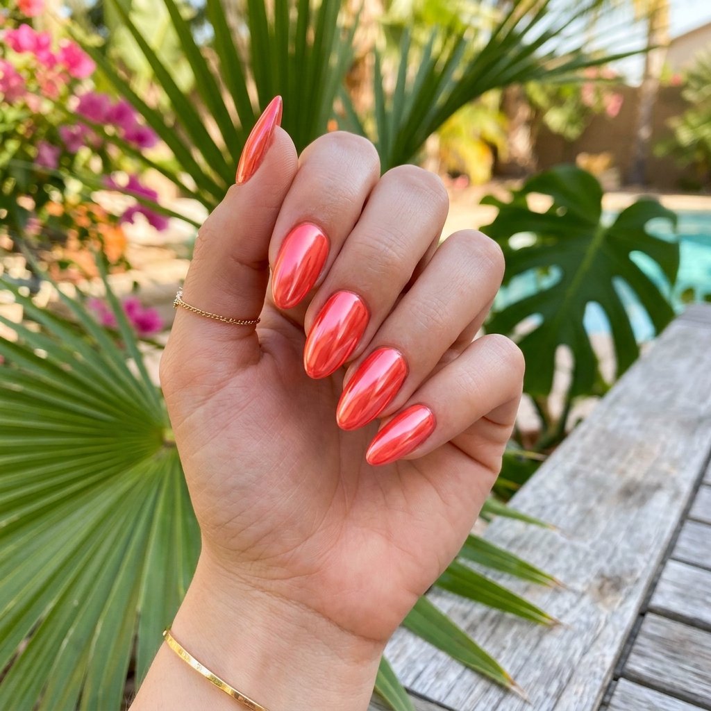 Saturated Coral Chrome