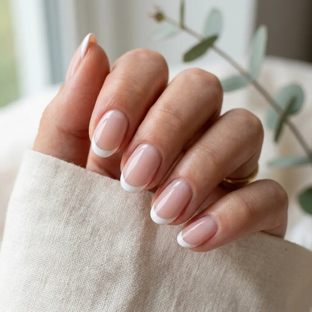 17 Short Nails Acrylic Ideas That Look Cute, Durable, and Stylish Upgrade Your Nail Game Today 5 Classic French Short Acrylic Oval Nails