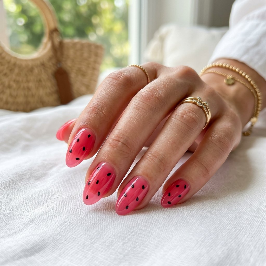 Watermelon Jelly Nails