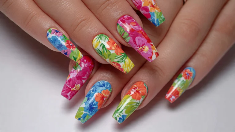 Coffin Summer Nails