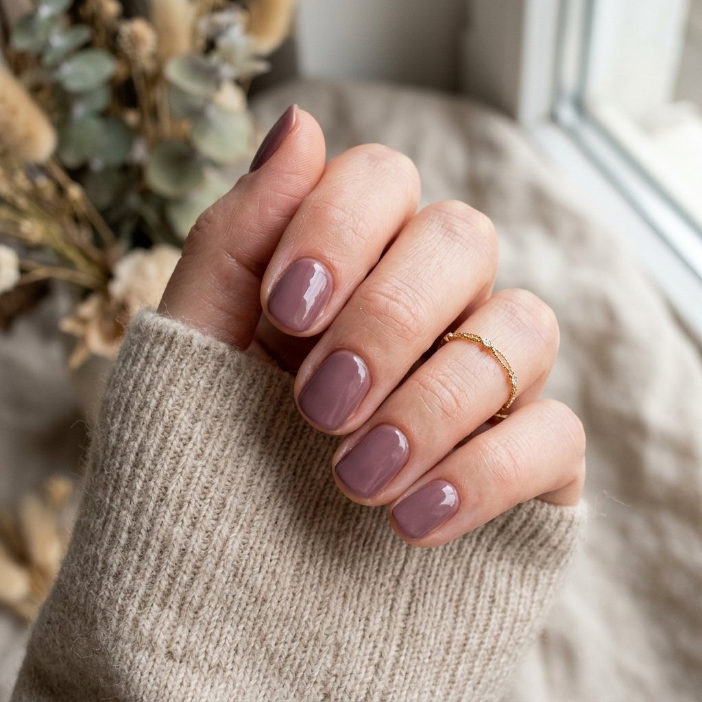 Dusty Mauve Nails