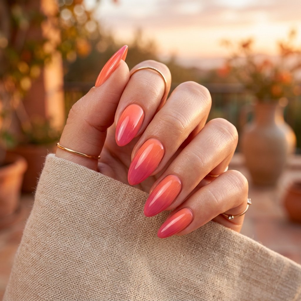Sunset Dual Aura Nails