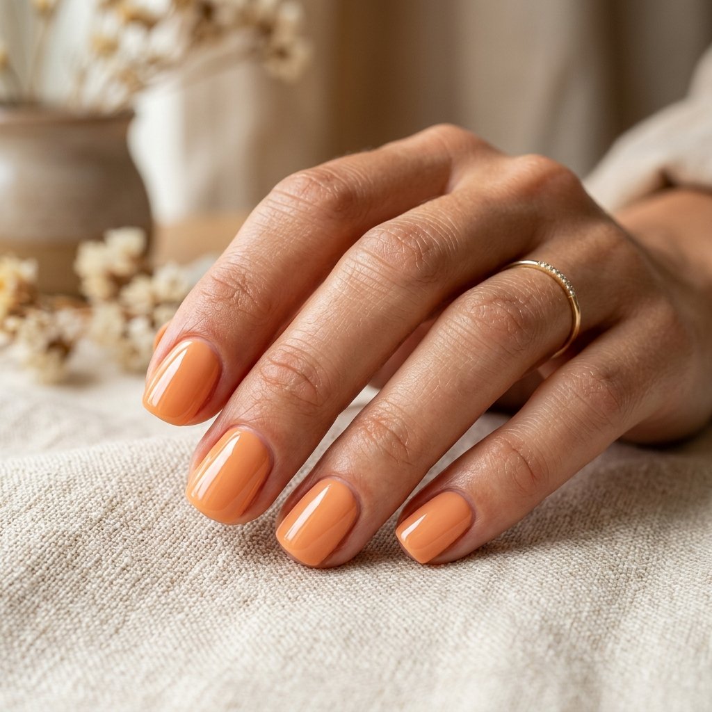 Apricot Short Nails