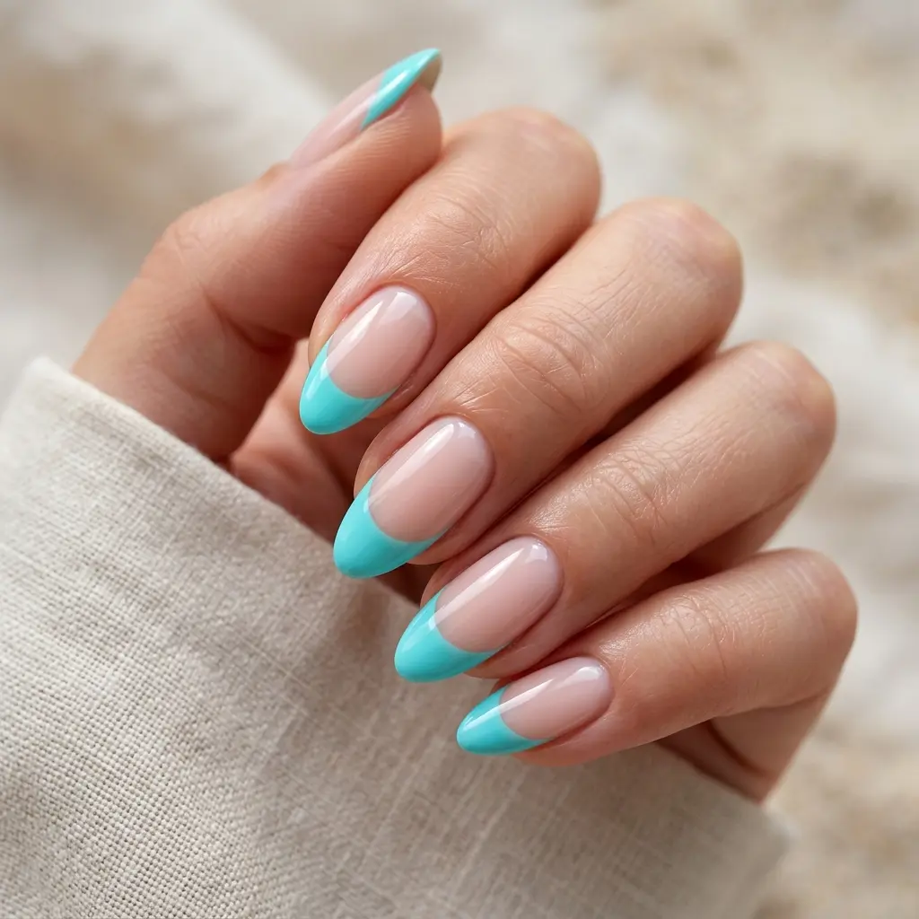 Aqua French Tips
