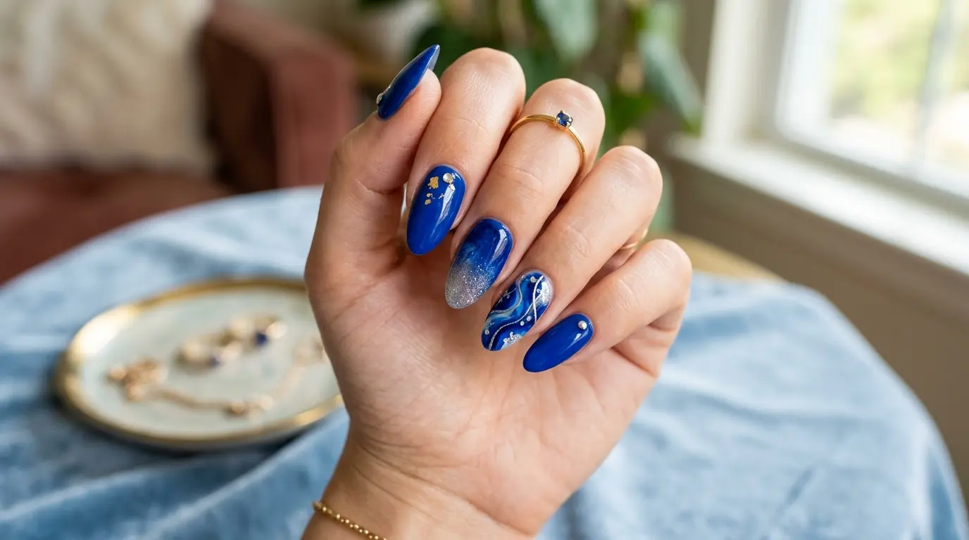 Blue Nails Design