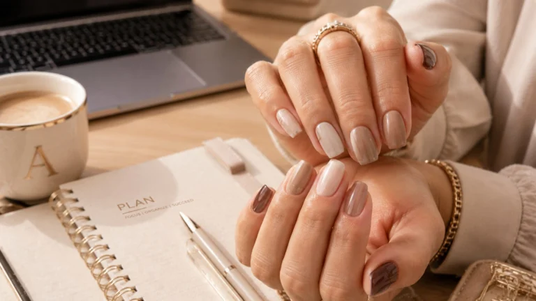 Classy August Work Nails