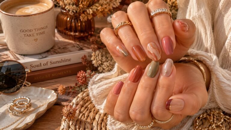 August Transition Nails