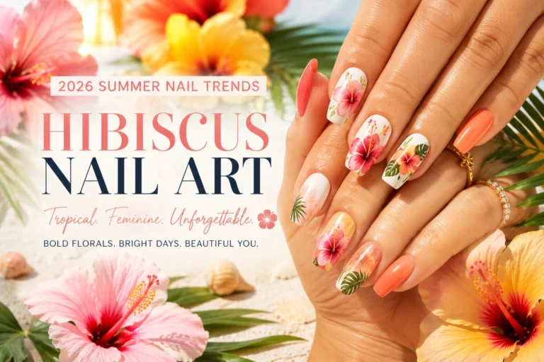 Hibiscus Nail Art Summer