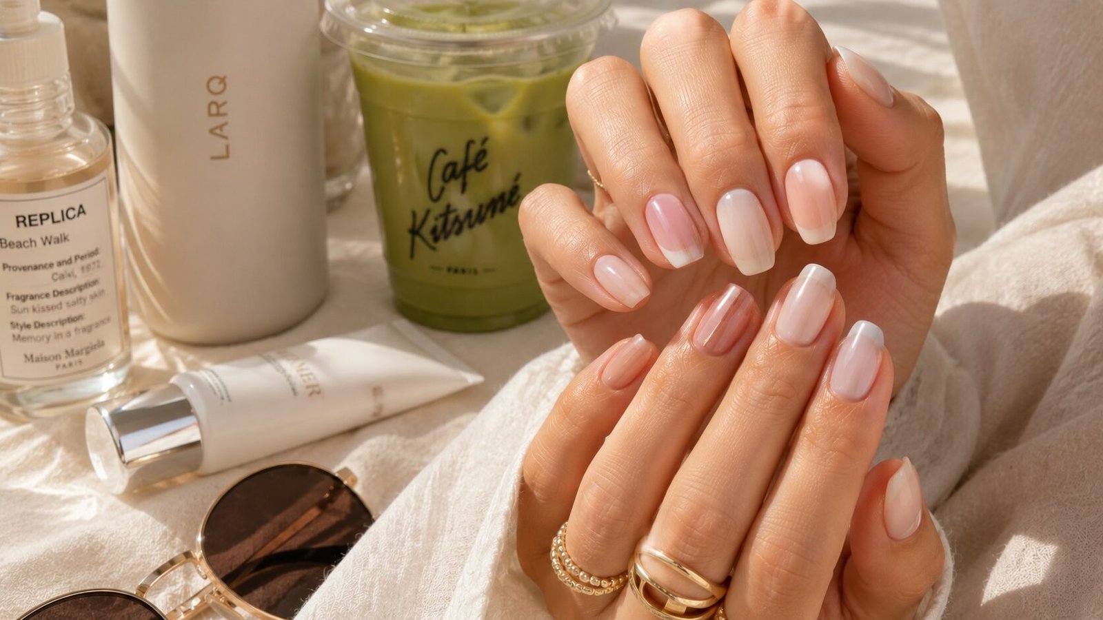 Clean Girl August Nails