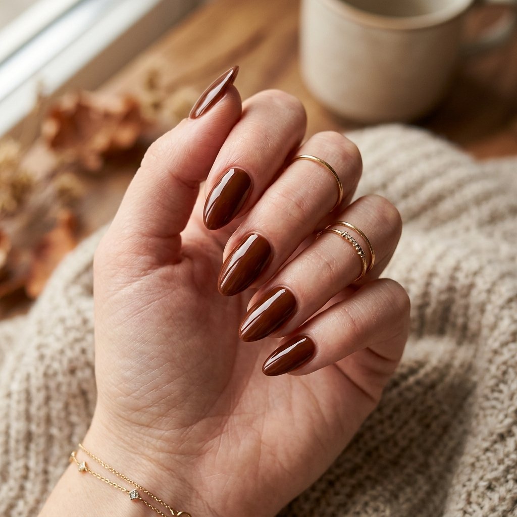 Chestnut Gloss Nail Art