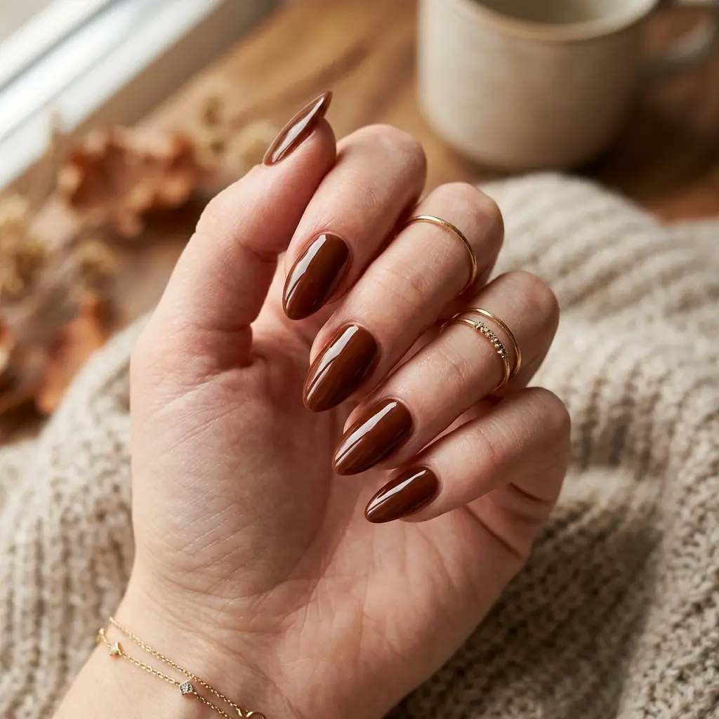 Chestnut Gloss Nail Art