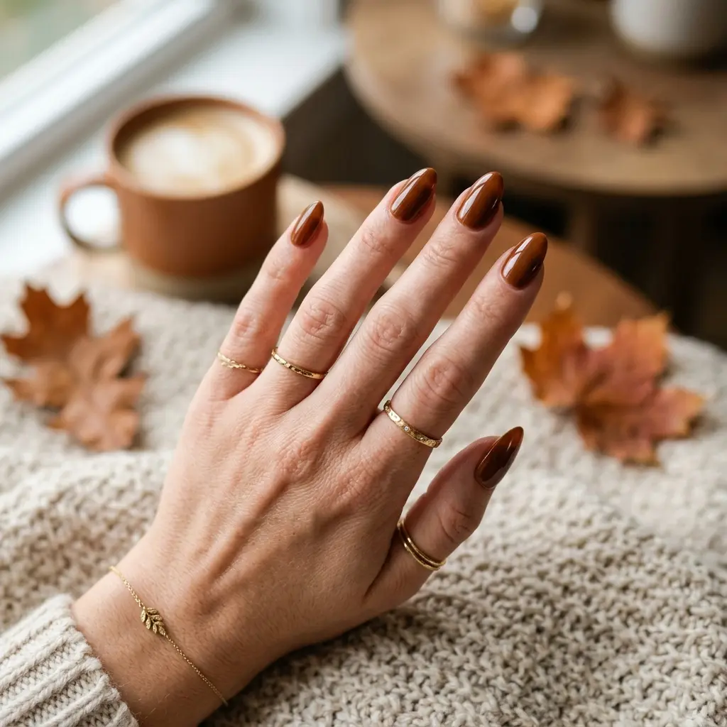 Warm Chestnut Nails