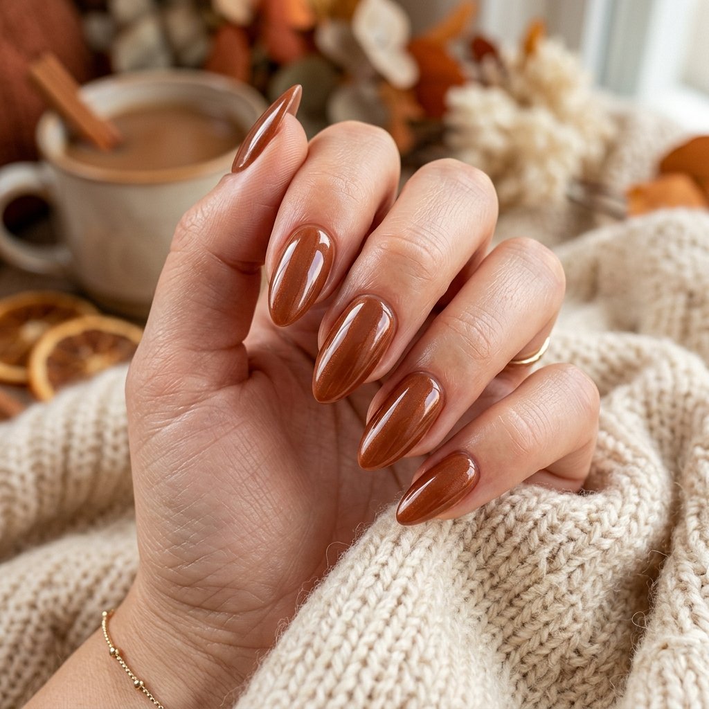 Cinnamon Glazed Almond Nails