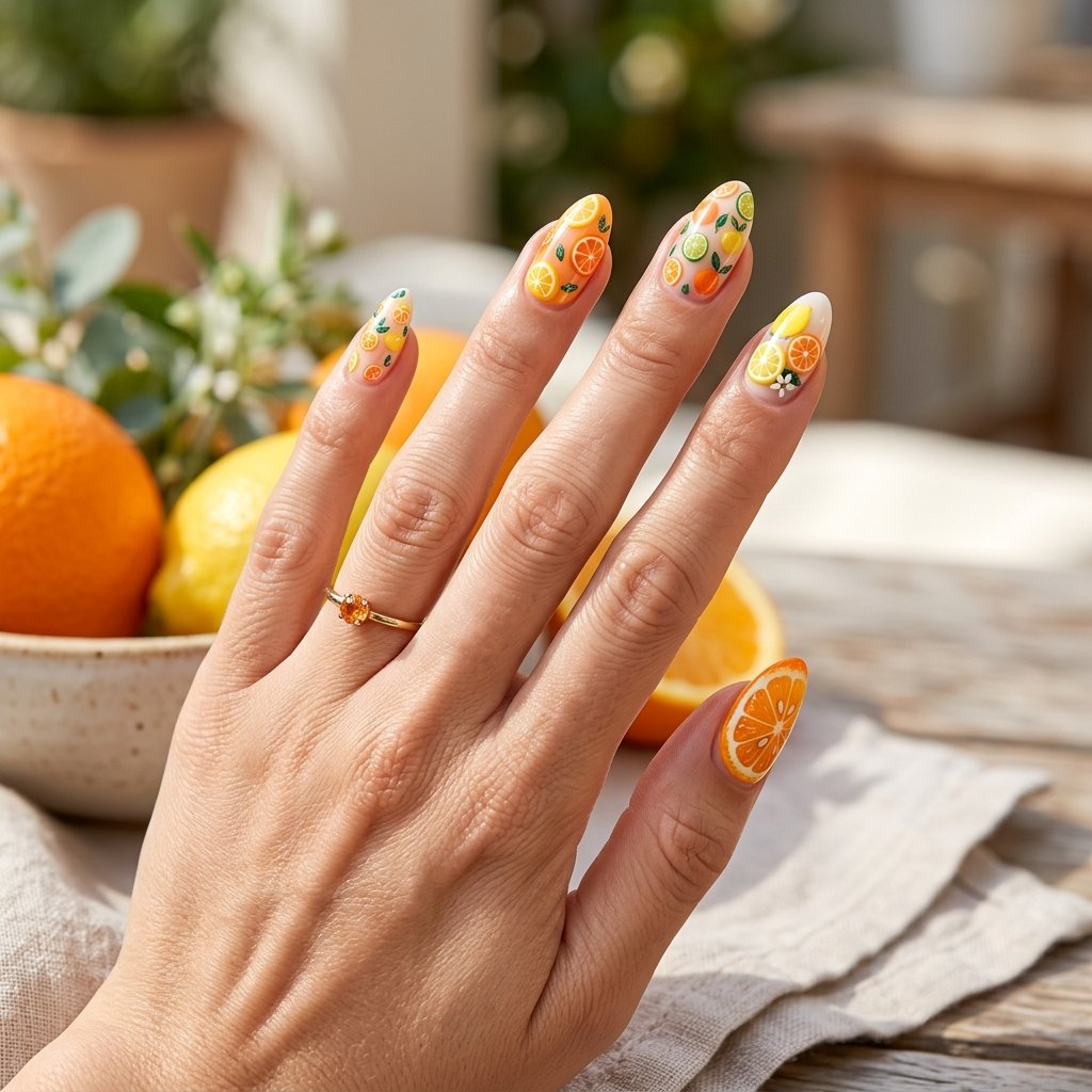 Citrus Inspired Nails