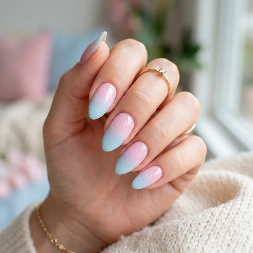 Cotton Candy Ombre Nails