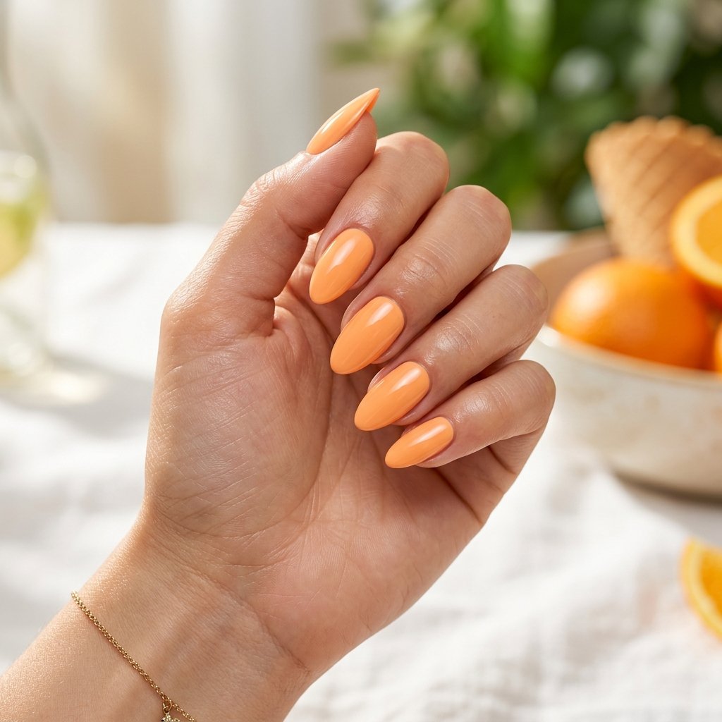 Creamsicle Orange Nails