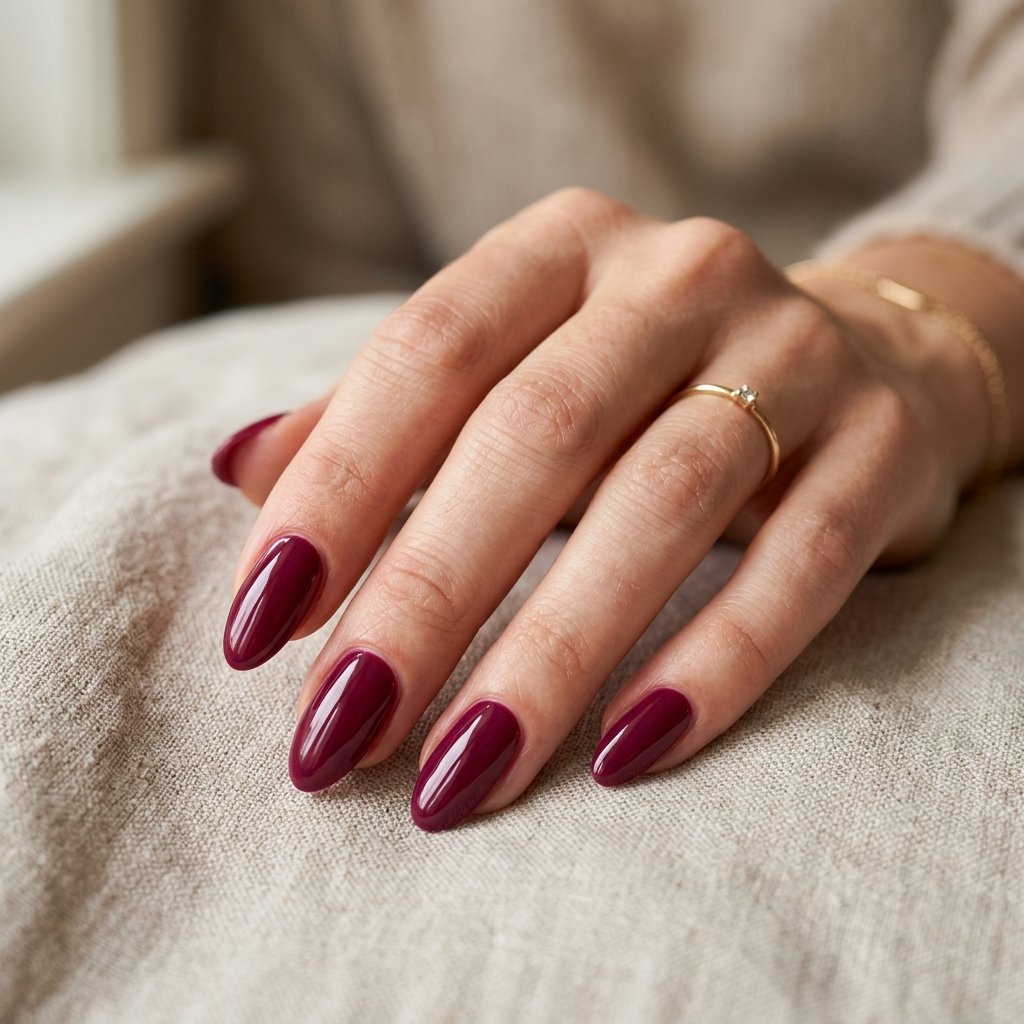 Deep Berry Nails