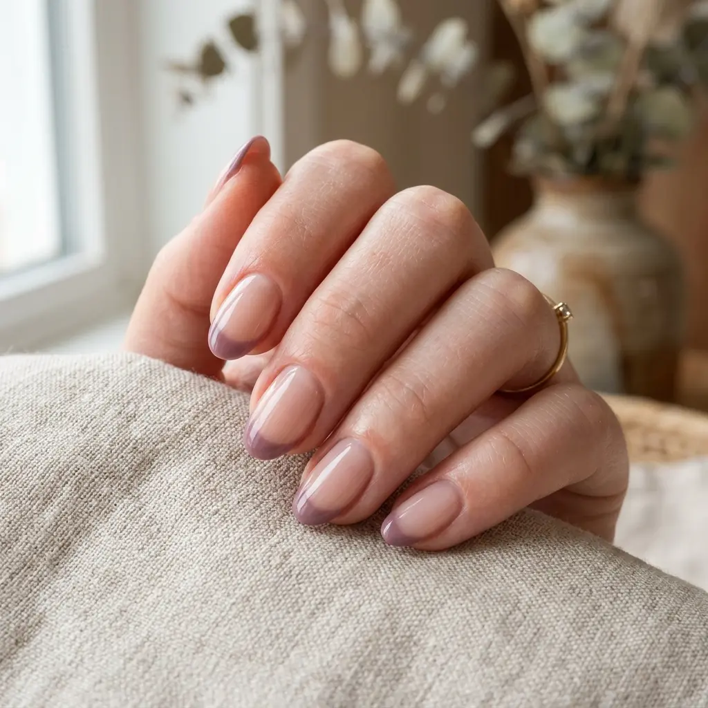 23 Early Fall August Nails You'll Want to Wear Before Everyone Else 3 Dusty Mauve French Tips