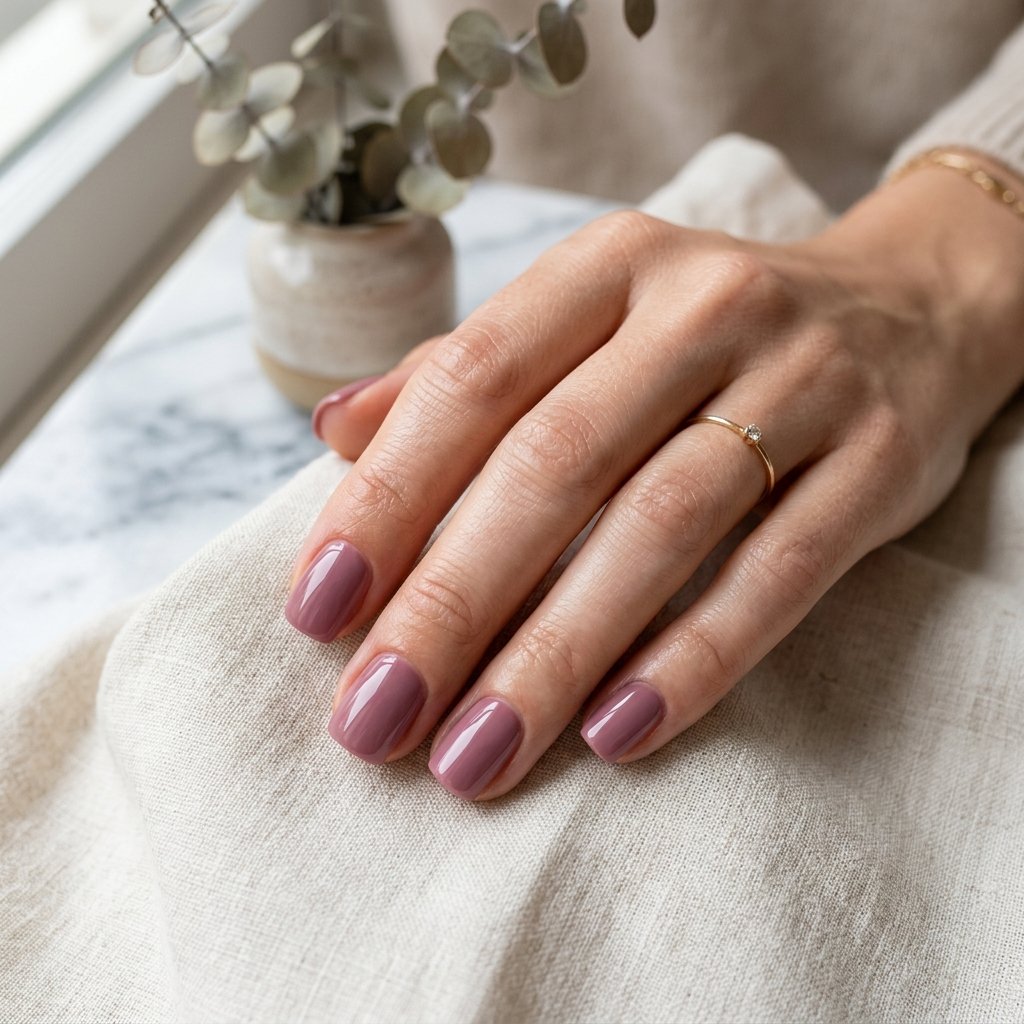 Dusty Mauve Nails