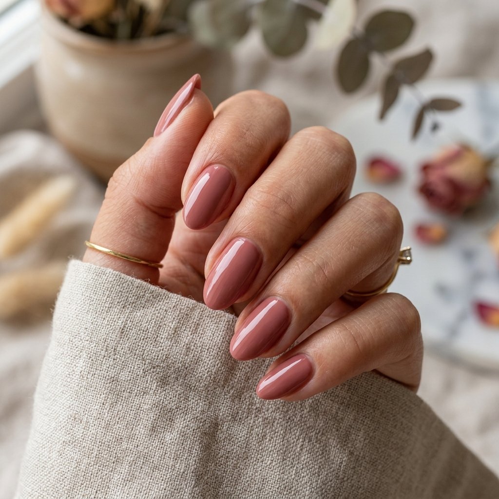 Dusty Rose Nails