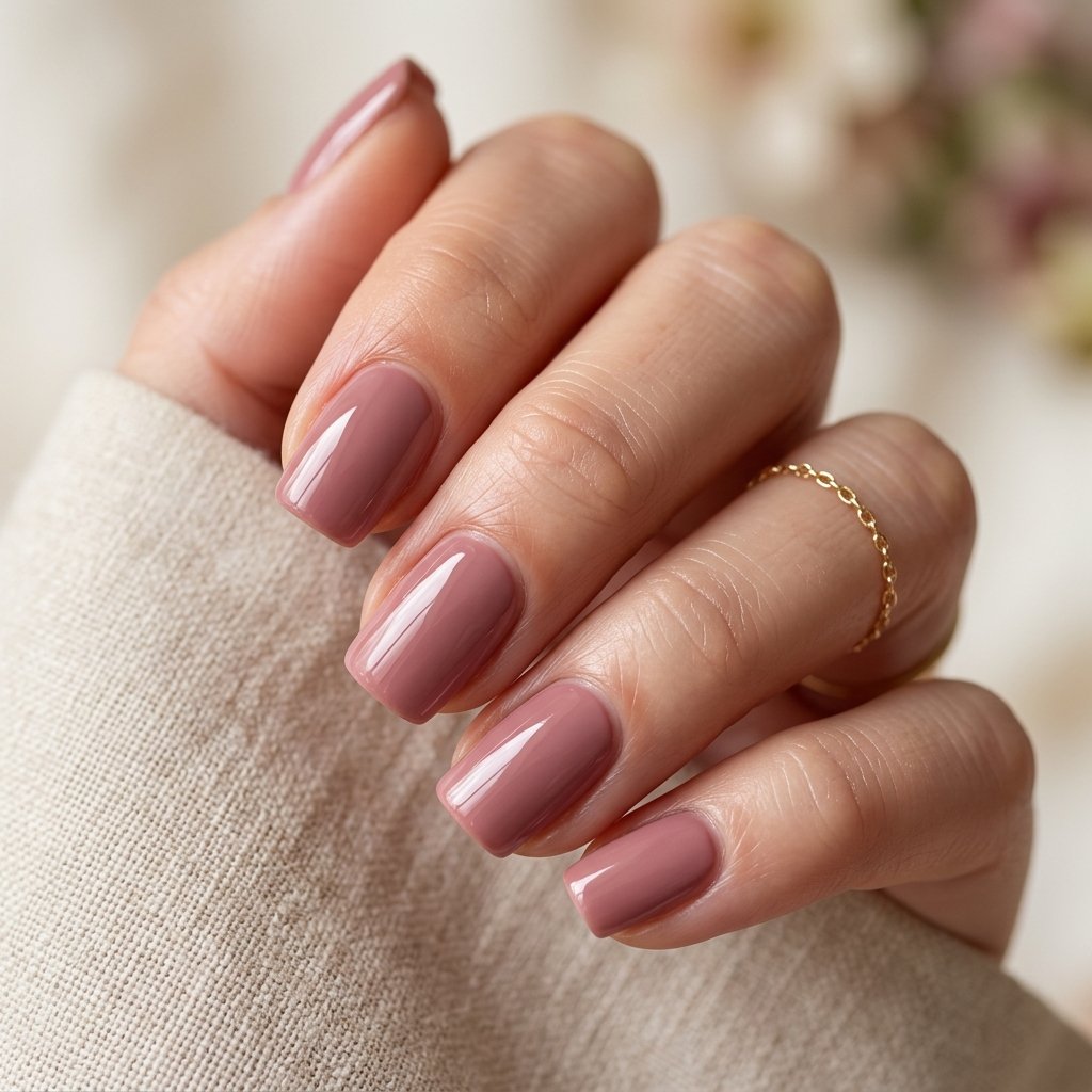 Dusty Rose Nails