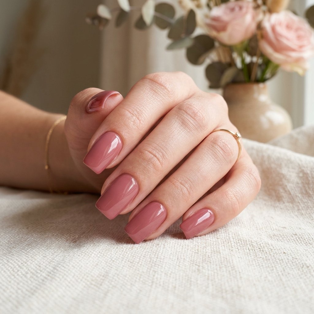 Dusty Rose Nails