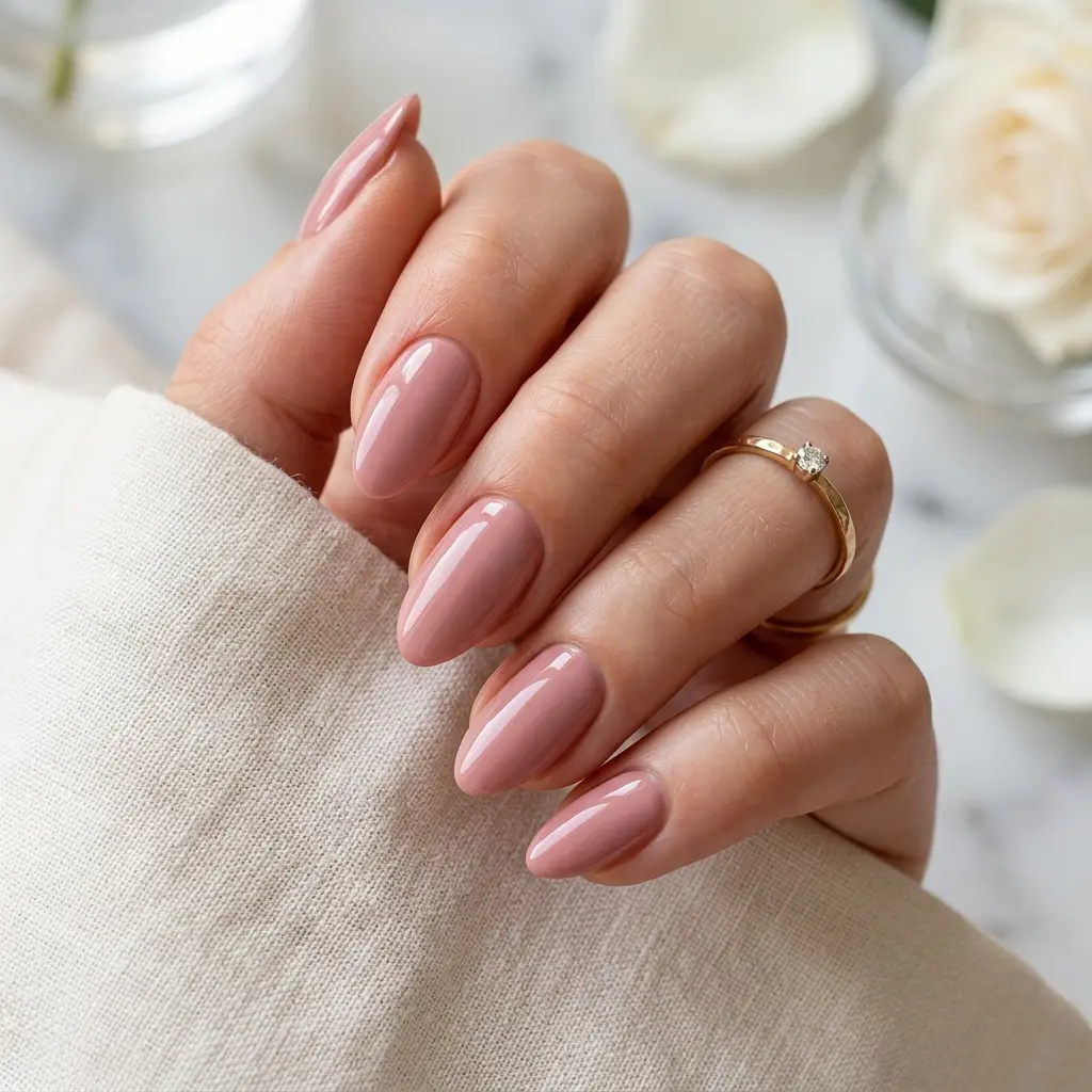 Dusty Rose Nails