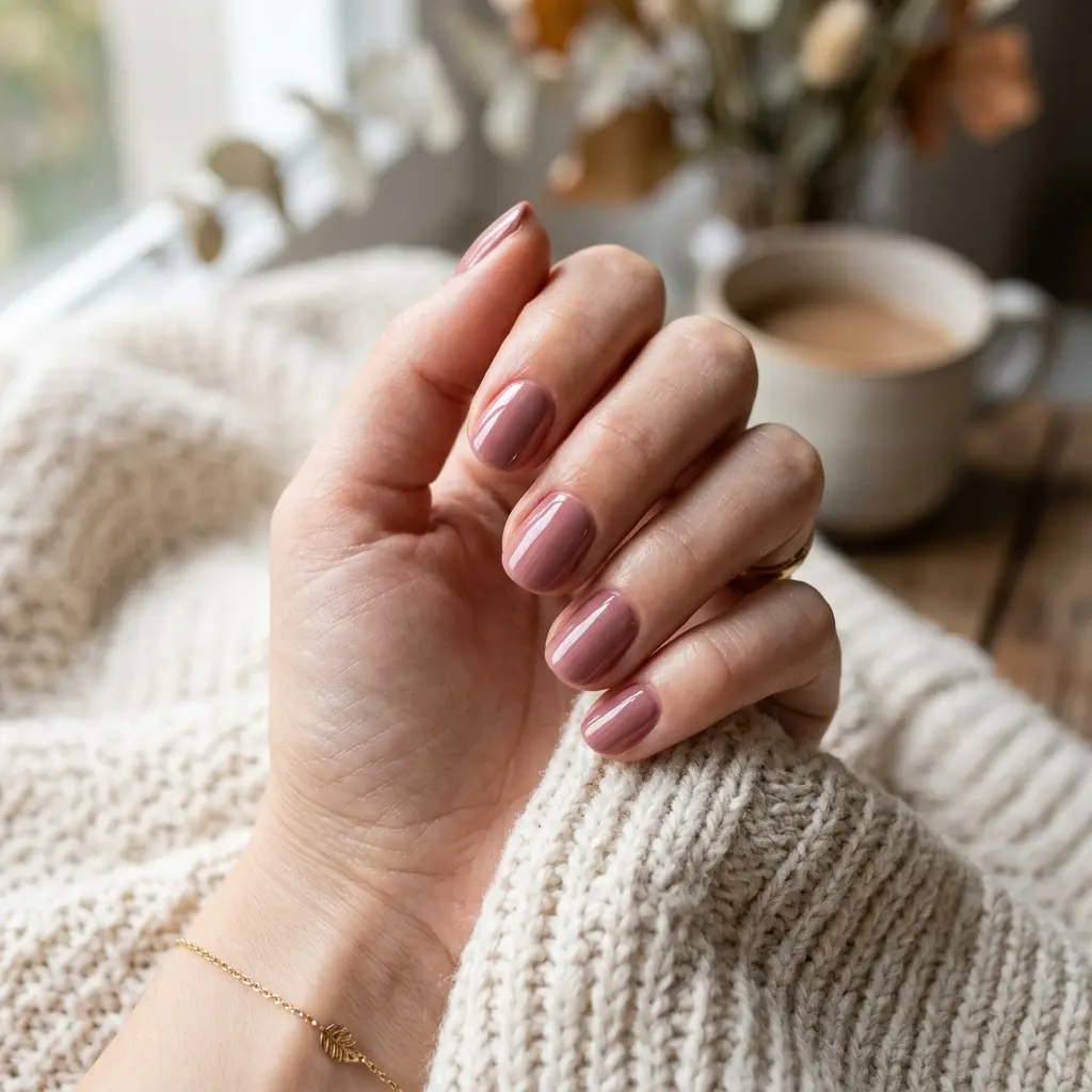 Dusty Rose Nails