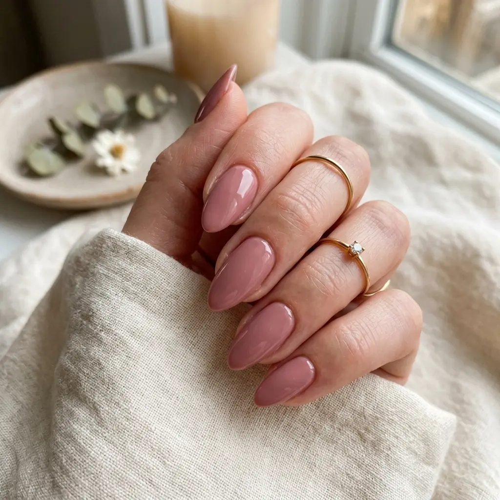Dusty Rose Nails