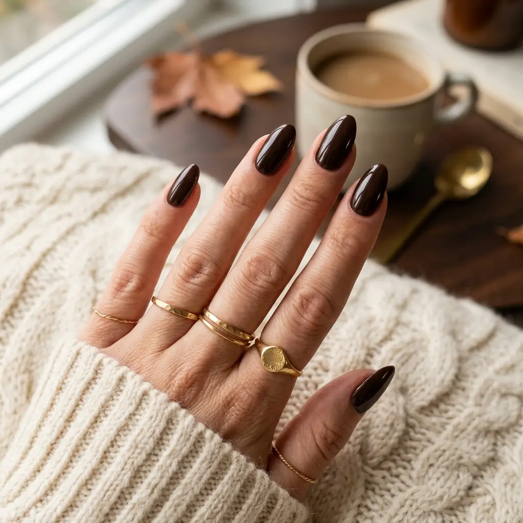 Espresso Brown Nails
