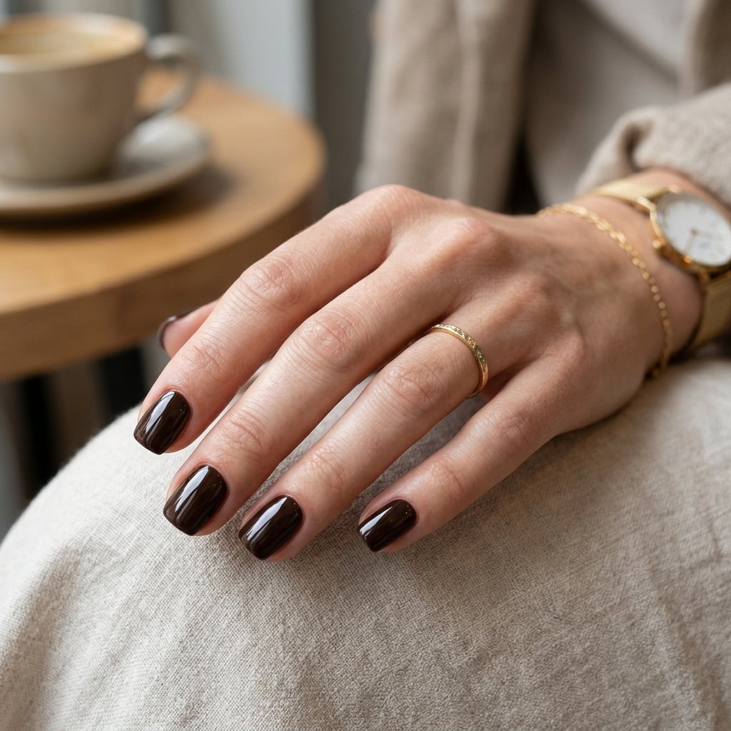 Espresso Brown Nails