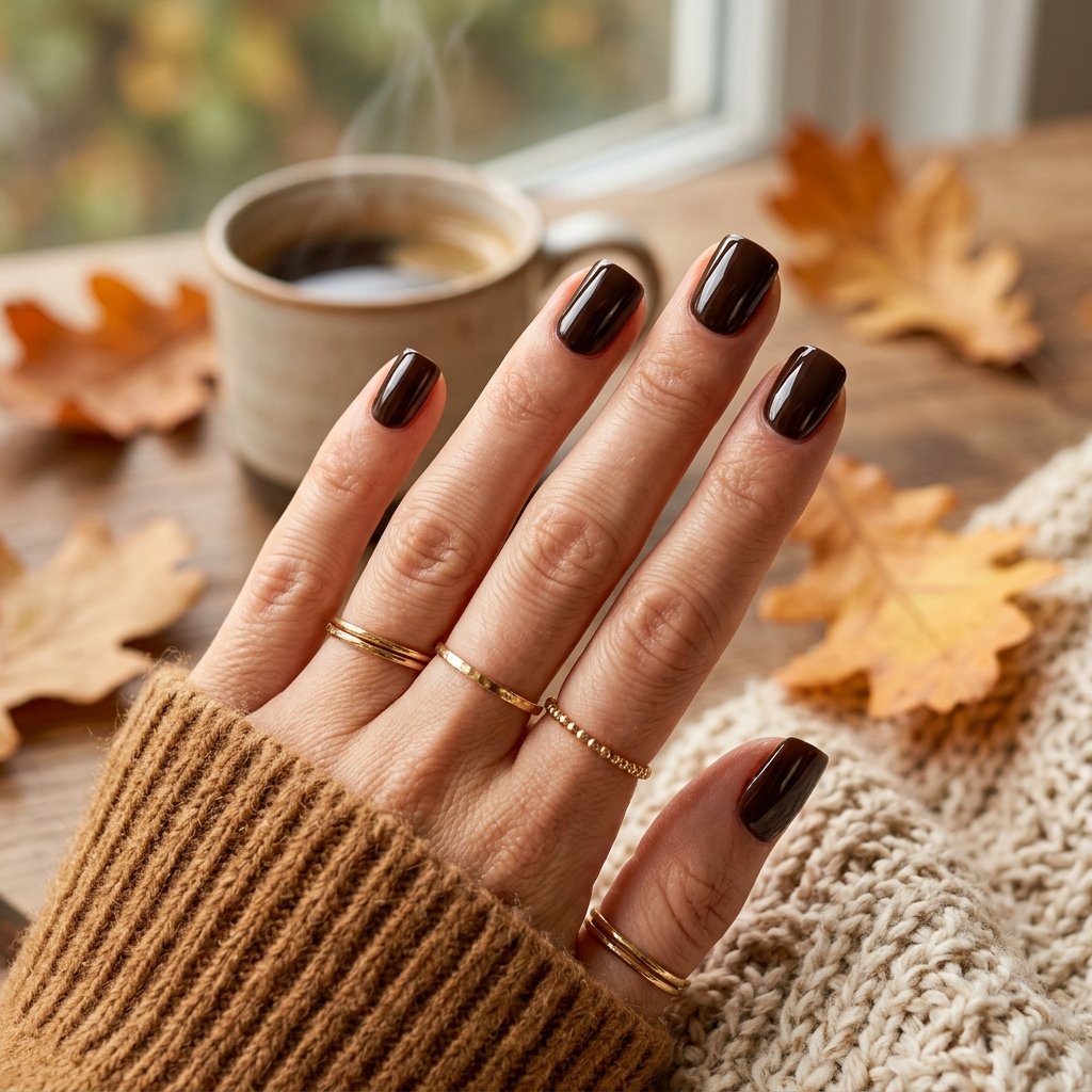 Espresso Brown Nails